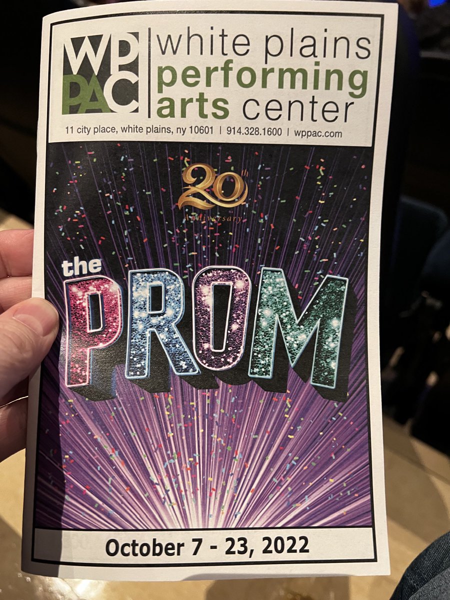 Very excited to see the first regional production of our beloved Prom. Break a leg White Plains! #theprommusical #thegoodkindofnervous