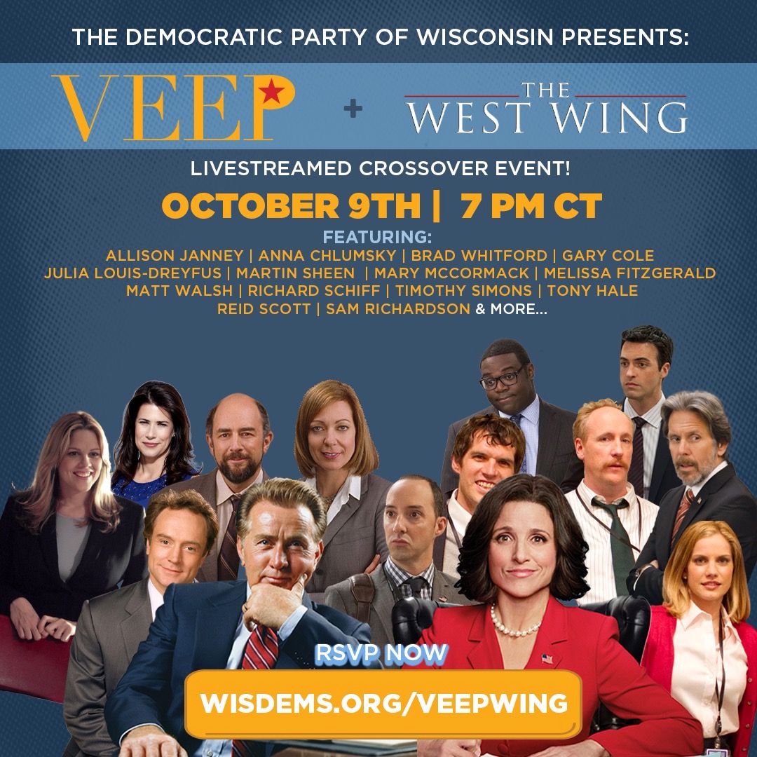 The ultimate team-up! It's like Avengers: Infinity War but in real life! #VeepWestWing RSVP now: wisdems.org/veep-ww @VeepHBO