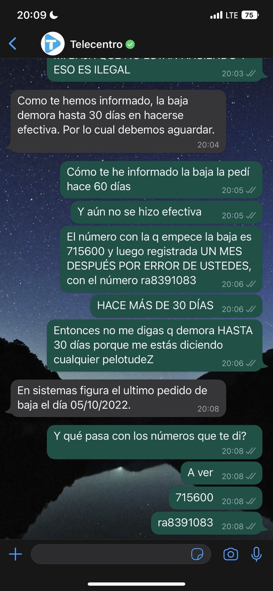 candelibalbuena's tweet photo. @TeleCentroAr Yo les juro que no lo puedo creer. PEDÍ LA BAJA EL 5/8, no la hicieron efectiva, reclame el 4/9, me dan un número d baja y AHORA ME DICEN QUE EN SISTEMA FIGURA EL PEDIDO DE BAJA EL 5/10, DOS MESES DSP!!!! LADRONES!!! @TeleCentroAyuda @TeleCentroAr https://t.co/iQiR5kT8rp