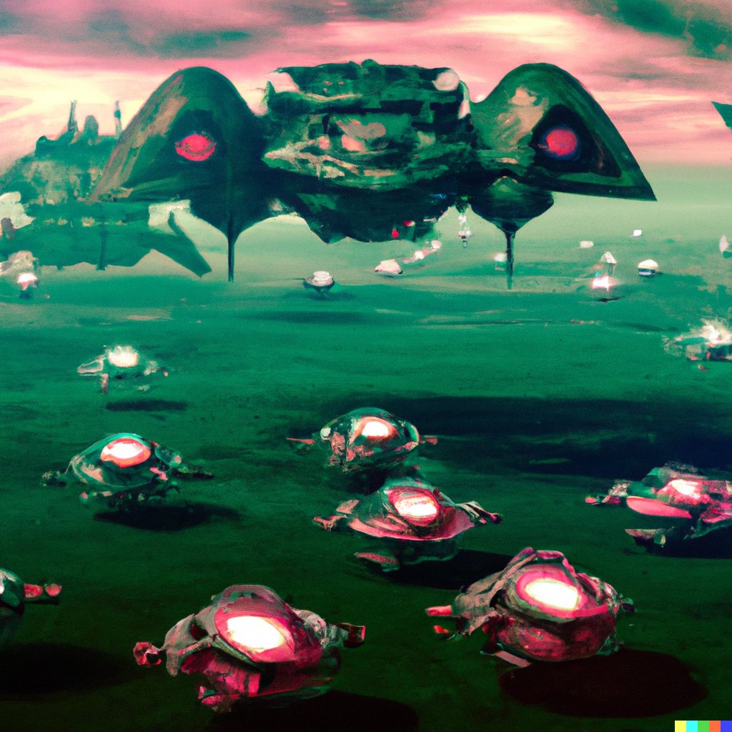 SMRealms's tweet image. We recently asked the AI artist DALL-E for its take on "Space Merchant Realms". Here are a few examples of what it drew. How do you think it did?