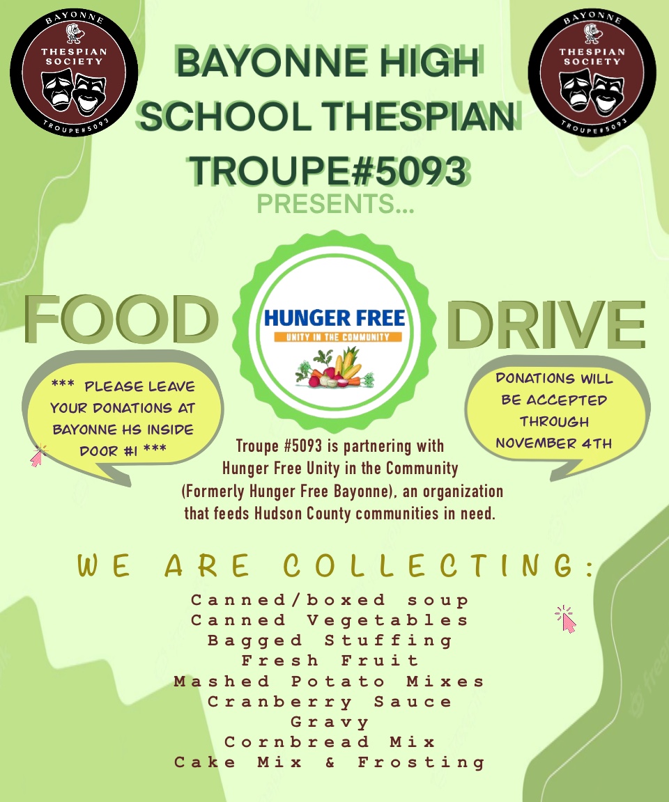 bhsdramasociety's tweet photo. Our fall food drive has started! Now thru 11/4: https://t.co/kvhJ64Jhhj