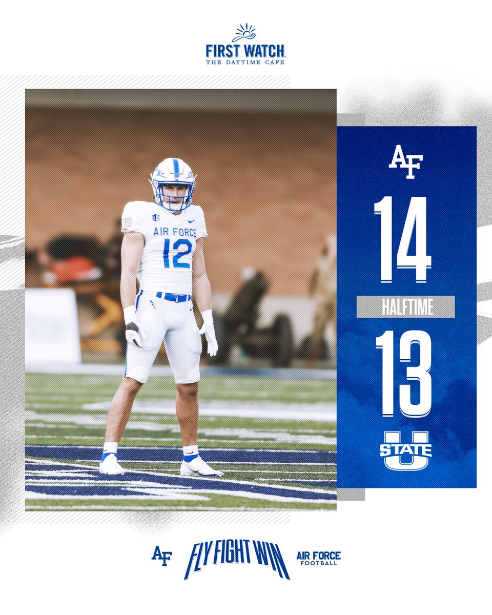 AF_Football's tweet photo. Falcons have the lead at the half ⚡️ https://t.co/3p4u6IpLKW
