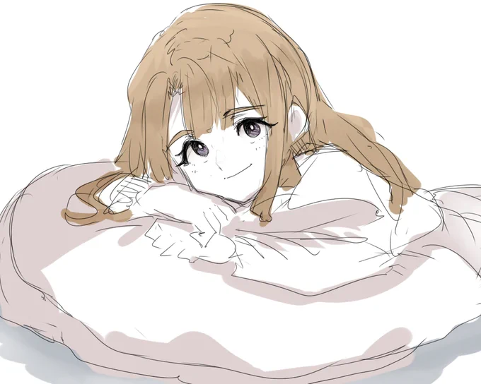 オフで部屋着、だらーっとしてた美也と目があって睨めっこが始まるとかそんなの(って話を後付けした 