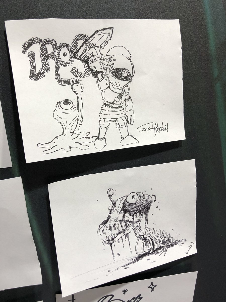 DROS_game's tweet photo. It's our final day @PAXAus 

Our draw a Dros wall is growing with some spectacular art! Come and say hi to the team and give Dros a play.

#IndieGameDev #indiegame #gamedev https://t.co/Q89Aesa8uq