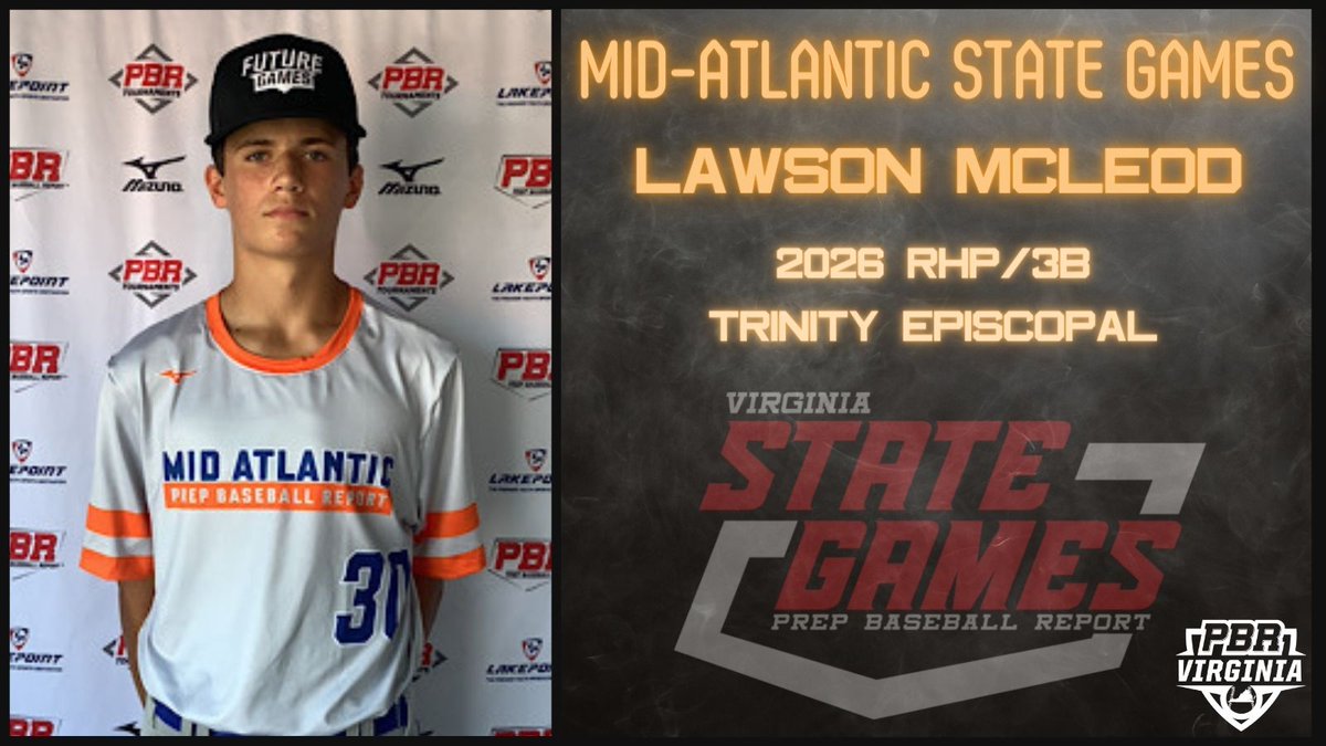 PrepBaseballVA's tweet photo. 🚨 #MidAtlStateGames Roster Preview 🚨

'26 RHP/3B @mcleod_lawson  (@tesbaseball) has his spot 🔒 in. Take a look at his entire Profile &amp; request your invite today!!👇💪

Mcleod🔗https://t.co/IF7mOlcr4z 
Request invite 🔗https://t.co/X6jQtuhenE

@PBRMaryland https://t.co/3pVS6QK3rB