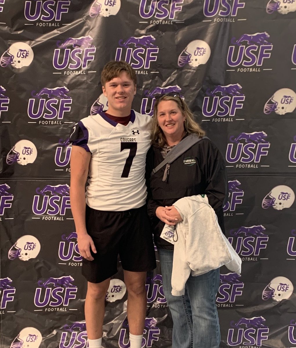 Thank you <a href="/CoachLukeOlson/">Coach Luke Olson</a> and @USFCooFootball for the awesome game day visit!