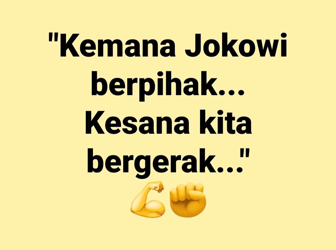 Candra4smara's tweet photo. Ingat ya, bergerak tegak lurus 1 Komando. Kemana telunjuk Jokowi, kesitu kita bergerak. Semangaaatt..!!! ✊🏿✊🏿✊🏿✊🏿 https://t.co/I5K5fLL2HX
