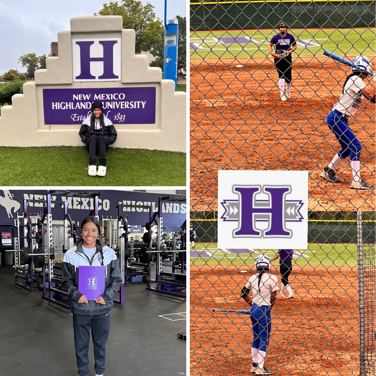 LewisBullets's tweet photo. Congratulations to our Chloe Corral on her official visit to NM Highlands University in Las Vegas, NM 🥎💜 @ChloeCorral99 https://t.co/Y8PjI7me8S