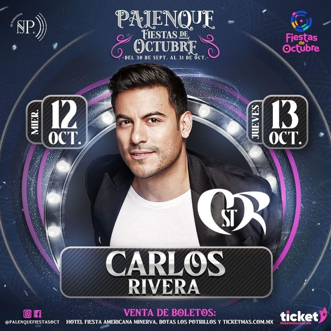 faby_moreno03's tweet photo. #CarlosRivera llega al palenque de las @octubrefiestas el 12 y 13 de OCTUBRE

Y en @ClubSoloTu_Gdl @ClubSoloTu @_ClubSoloTu ya estamos list@s

Adquiere tus 🎟️🎟️ en el Hotel Fiesta Americana Minerva, Botas Los Potrillos y en https://t.co/EjwuQ2Z6rw

@WestWoodEntt @sonymusicmexico https://t.co/76uawePYie