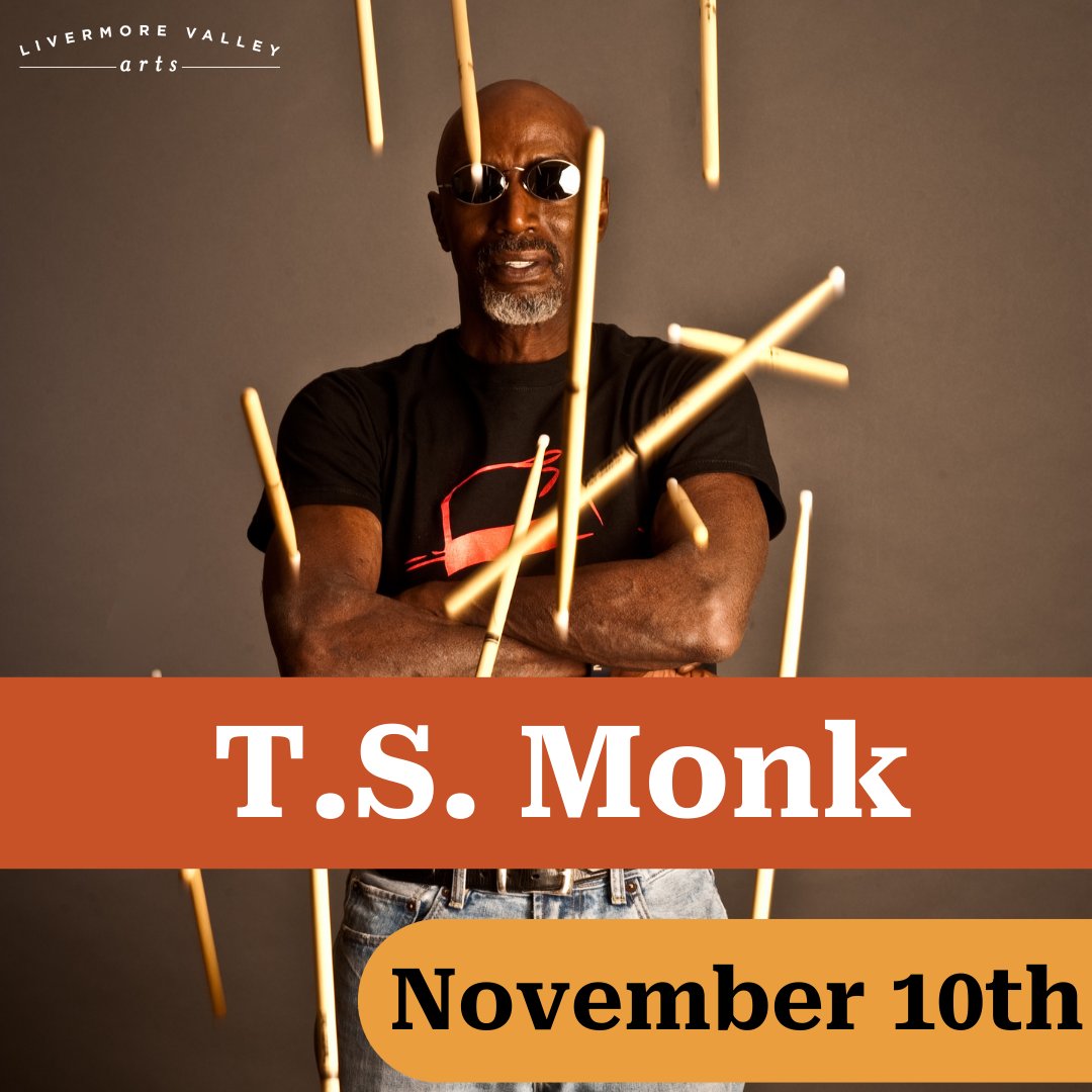 livermorevlyart's tweet photo. T.S. Monk, American Jazz dummer, composer, band leader, and son of jazz legend Thelonious Monk, brings his “funky jazz” rooted in the legacy of Thelonious Monk, to The Bankhead stage.
Join us:
https://t.co/I4fToK6UOX
#TheBankhead #TheloniousMonk #TSMonk #drums #jazz #funk https://t.co/F0eY3fyQUW