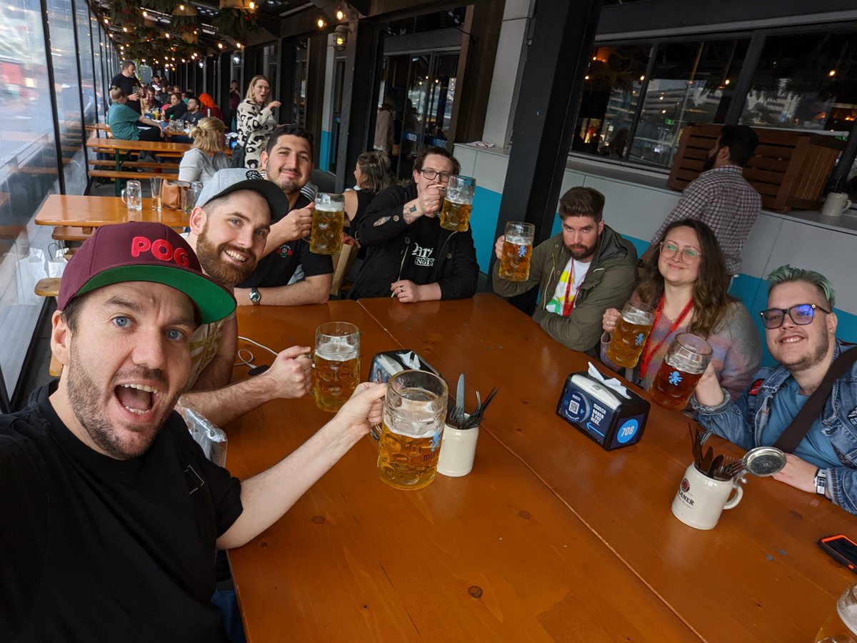 pog's tweet photo. Pretty stoked to be able to hang out with streamer friends I've made this year while at #PAXAUS . What an awesome bunch of people. Also I am tired and hungover 😅 https://t.co/NBIQrQVXml