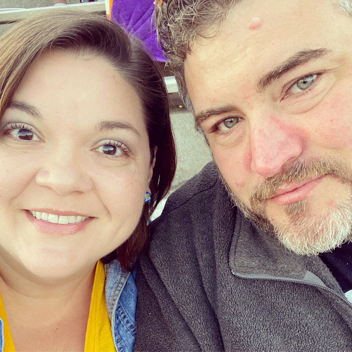 Here we are.  It’s our first day being band parents!  Cat Band won big!  That was amazing!  💙💛 <a href="/LHSCatBand/">LHS Cat Band</a>