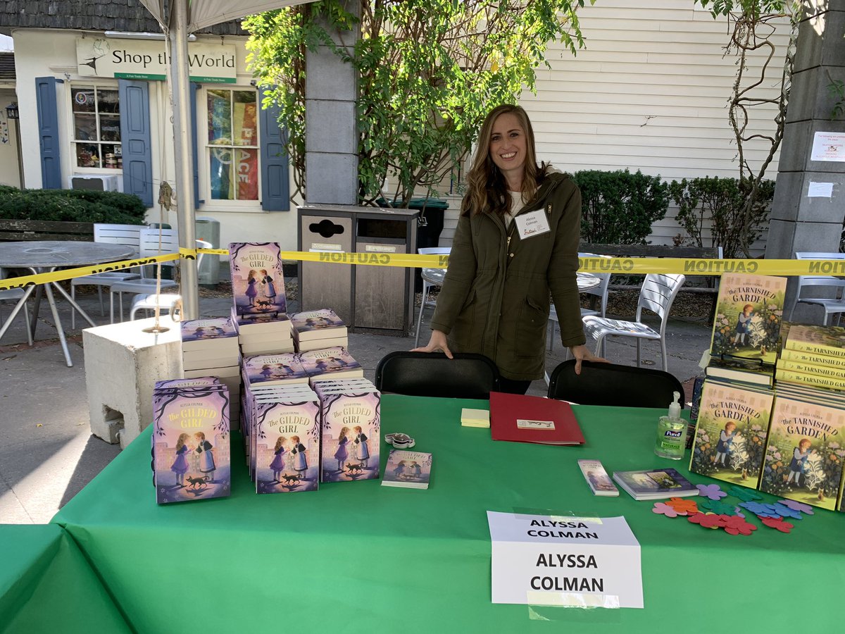 alyssabcolman's tweet photo. What a magical day at the #pplbookfest! Thank you so much to @PrincetonPLkids and @JazamsToys for hosting! I love, love, love how many readers came to visit. ❤️ We sold all these copies of Gilded Girl & more!
Mugging for the camera with my @mgauthorcade buddy, @victorpineiro! https://t.co/ZSBLiOYxcj