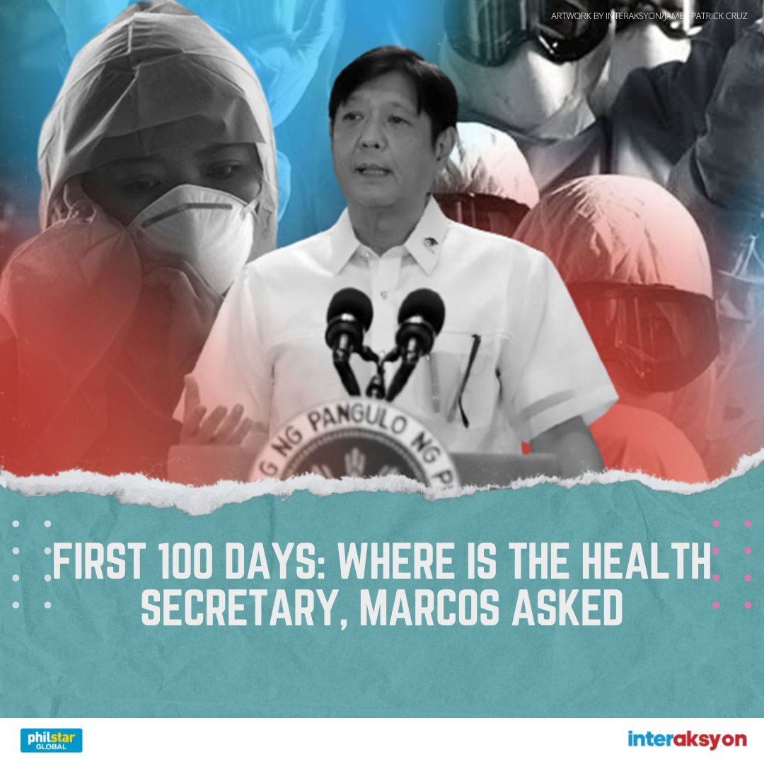 interaksyon's tweet photo. LF: DOH CHIEF π΅π½ββοΈ
#MarcosFirst100Days | One hundred days since President Marcos sat in power, some Filipinos continued to ask who the new secretary of health is.
Read: https://t.co/dWYZhzoGqU https://t.co/jGI9GJmCvv