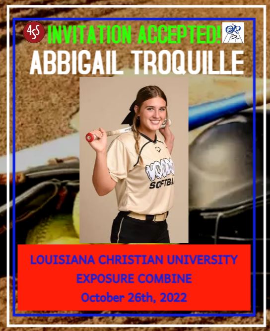 4StateSports1's tweet photo. We are excited to announce that @AbbiTroquille, a '24 SS from Tioga HS and @voodoosoftball has accepted our invitation to compete in the Exposure Combine at @LCU_sftball on 10/26! @RaginCajunsSB @UAMSoftball @DeltaStateSB @LamarSoftball @CoachStoneTAMUT @sfa_softball @BearkatsSB https://t.co/hca0rlcH4P