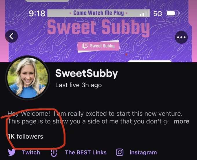 HOLY COW!!!!!!!!!!! 1k followers in 5 days on Twitch🤯  Well it&rsquo;s official you guys really like Sweet