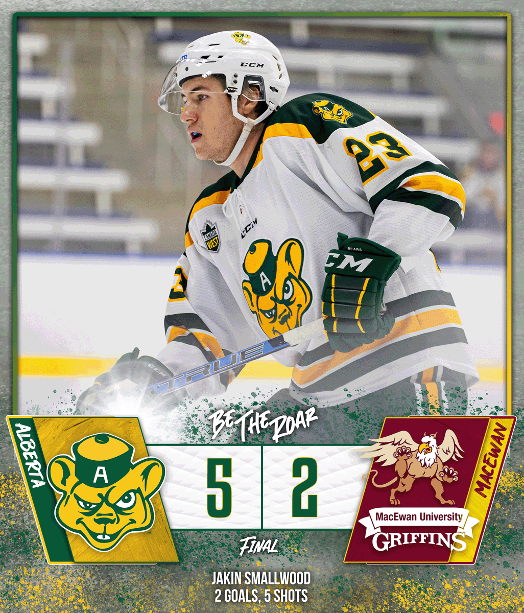 GBHKY's tweet photo. 𝗙𝗜𝗡𝗔𝗟
Big bounce back from the Bears to earn the series split!

Jakin Smallwood leads the charge with a pair of goals, with Bruce MacGregor scoring his first as a Bear in the win!

BOXSCORE: https://t.co/QyC52o2BpZ https://t.co/t2zmVXuQwU