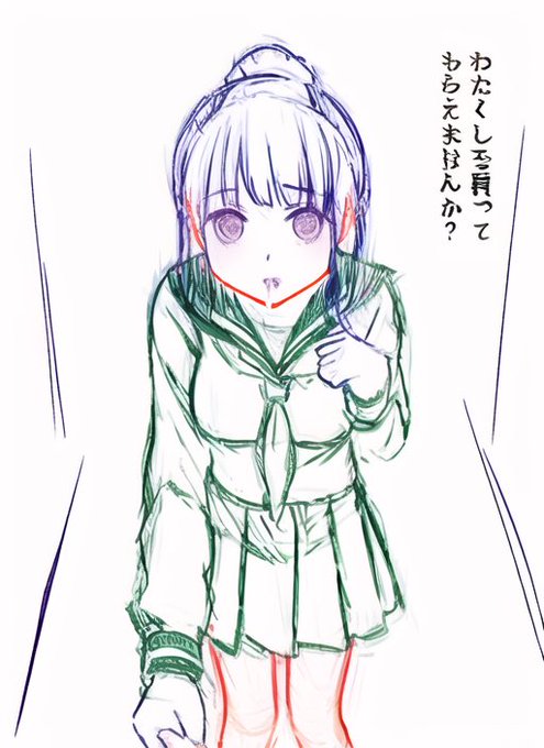 製作中のやつのラフを添削させてみよう

1 元のラフ
2 Uplord image S ettingの値を極端に下げたもの
3 の値を極端に上げたもの
4 このエロ脳がああッ!(エロ用タグが残ってた 