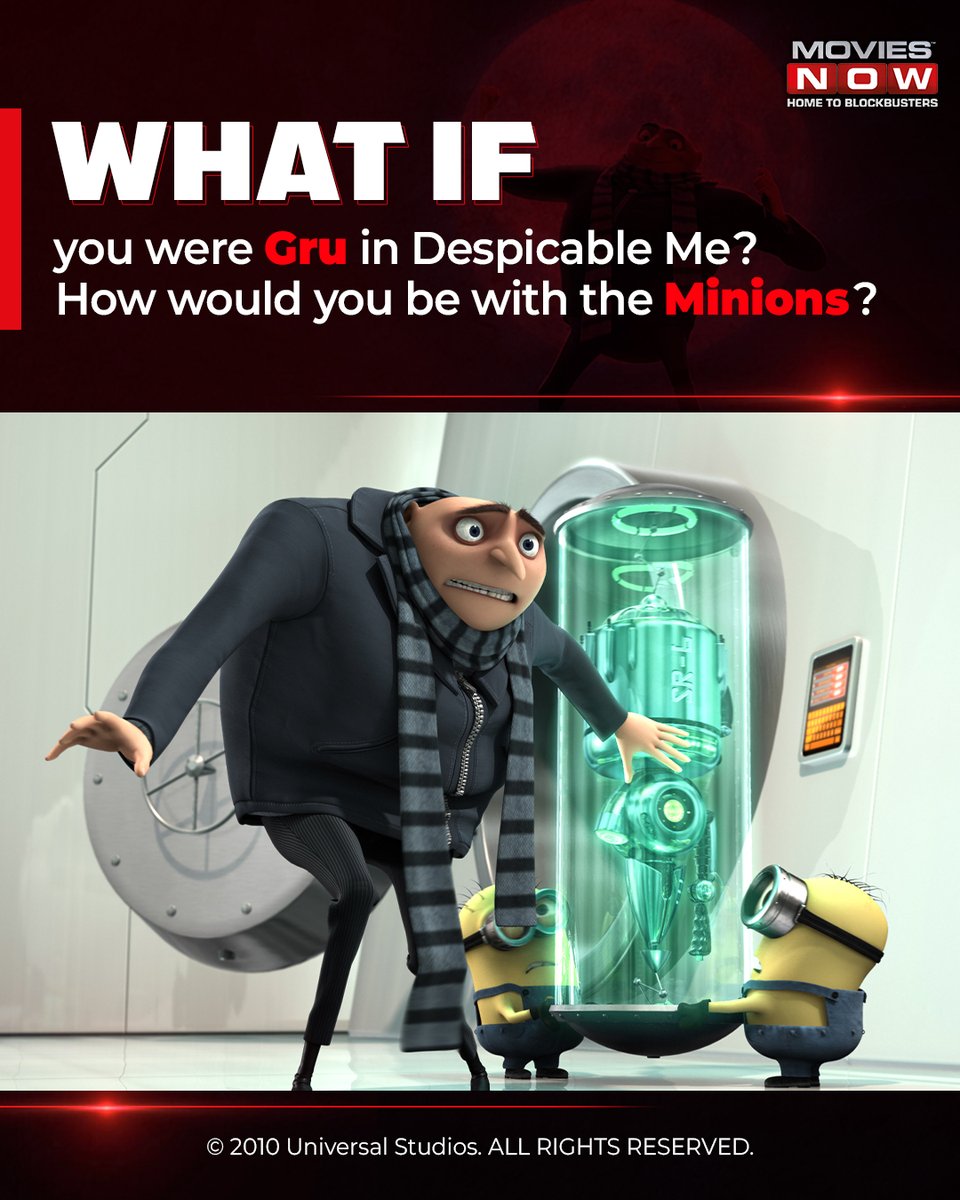 We’ve all adored Minions and maybe even thought of them being real. If you were in Gru’s place, how different would it be? What would you want to do with the Minions? 
Tell us in the comments!

#WhatIf #CommentNow #Gru #Minion #Bob #Stuart #Kevin #Film #Movie #Comedy #MoviesNow