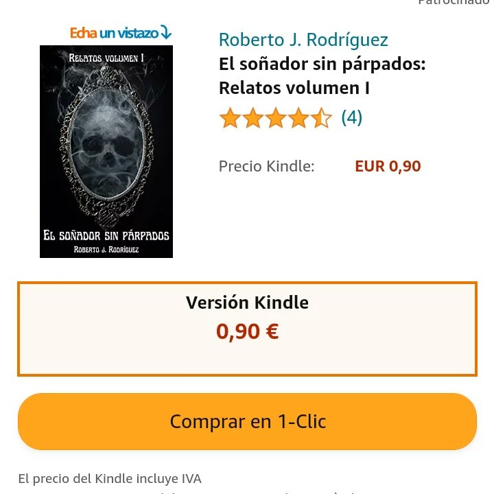 Roberto_jr78's tweet photo. Pues las antologías de El soñador sin párpados siguen vendiendose muy poquito a poquito y el primer volumen se cuela otra vez entre los 100 más vendidos en las categorías de antologías de terror, el 2, y en ebooks de terror,  el 89. 
#antologíadeterror 
#topamazon https://t.co/rRD4m19hvQ