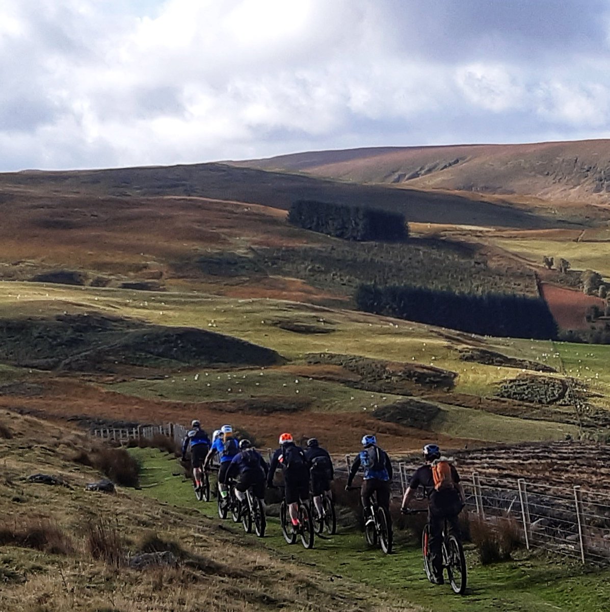 MTBleading's tweet photo. The immersive experience that is day 2 of the #transcambrian  Our riders fully committing to the vast space, puddles and river crossings as we cross the mountain range twice with @mtbcymru https://t.co/VGT9AD0fnU