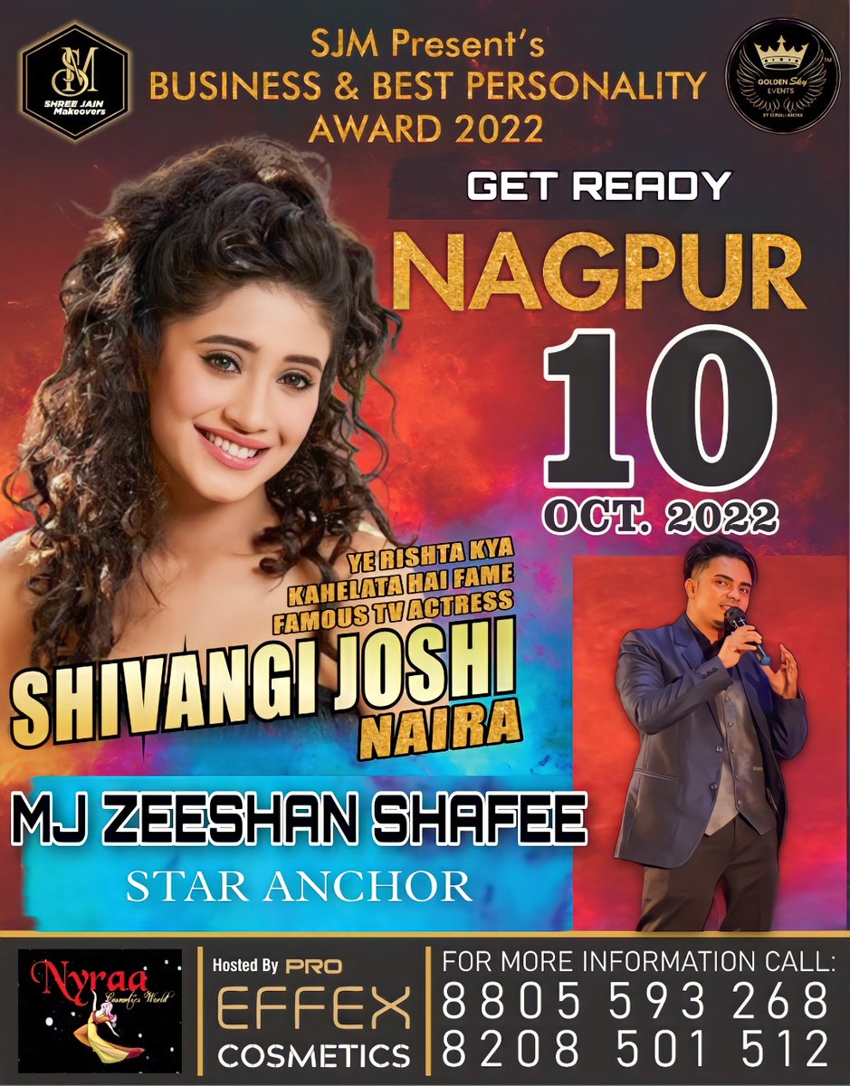 🎤 Will going to fire up the stage with most beautiful television superstar actress #shivangijoshi aka Naira at SJM Business &amp; Best Personality Award show in Nagpur.
#mjzeeshan #anchor #host #influencer #journalist #staranchor #shivangijoshi #naira #yerishtakyakahlatahai