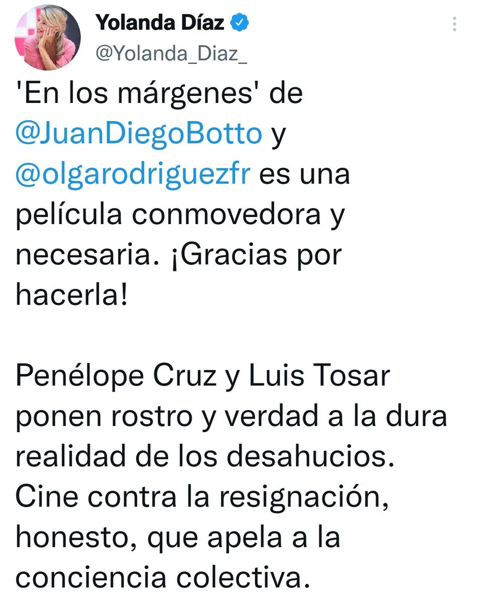 _ElObservador_'s tweet photo. #OJO

La actriz malagueña @adelfa_calvo es una d las geniales protagonistas del film d #Botto #EnLosMárgenes, con #PenélopeC y #LuisT.

@Yolanda_Diaz_ dice: "Ponen rostro y verdad a la dura realidad d los desahucios".

#AdelfaCalvo está en contra d los desahucios d #ElPerchel. 
. https://t.co/yUkjOYAn1k
