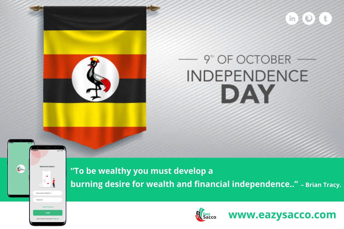 Your economic security does not lie in your job; it lies in your own power to produce, to think, to learn, to create, to adapt. That's true financial independence. It's not having wealth; it's having the power to produce wealth. It's intrinsic.
Happy Independence Uganda !! #Sacco