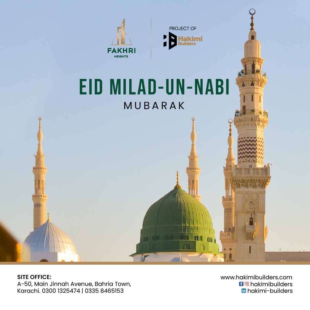 Eid Milad Un Nabi Mubarak to the entire Muslim Ummah. May we follow the footsteps of our Holy Prophet S.A.W.

#eidmiladunnabi #holyprophet #modelofexcellence