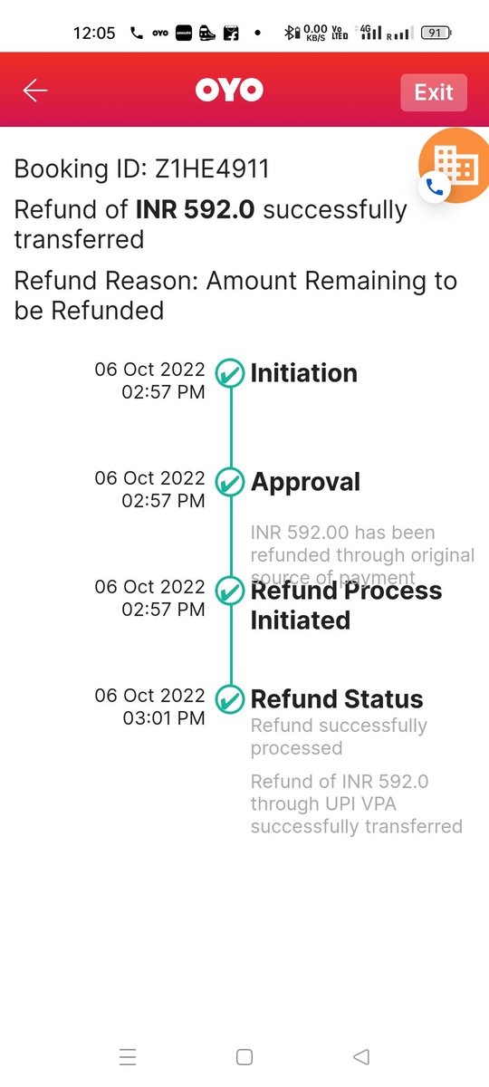 rajanikki's tweet photo. @oyorooms #ScamAlert #NarendraModi 
Sir Oyo bhi scam krne lga hai please help mera booking I'd Z1HE4911 Jo Oyo khud cancel Kiya tha show ho rha hai refund successful but sir mera payment Mera account mai nhi aaya costomer care se bat krne PE phn kat diya jata hai https://t.co/12PtwOa7qA