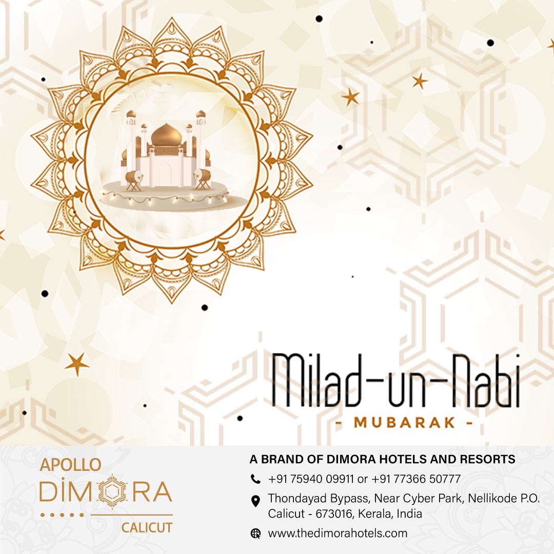 ApolloDimora's tweet photo. May Allah ease your hardships and shower you with peace and prosperity on Eid. Have a blessed time! Eid Milad-Un-Nabi Mubarak.
Apollo Dimora Calicut
Thondayad Bypass, Near Cyber Park, Nellikode P.O.
Calicut – 673016 Kerala, India
https://t.co/vKjMNgaEyv
Contact : +91 75940 09977 https://t.co/Niiij3DUFg
