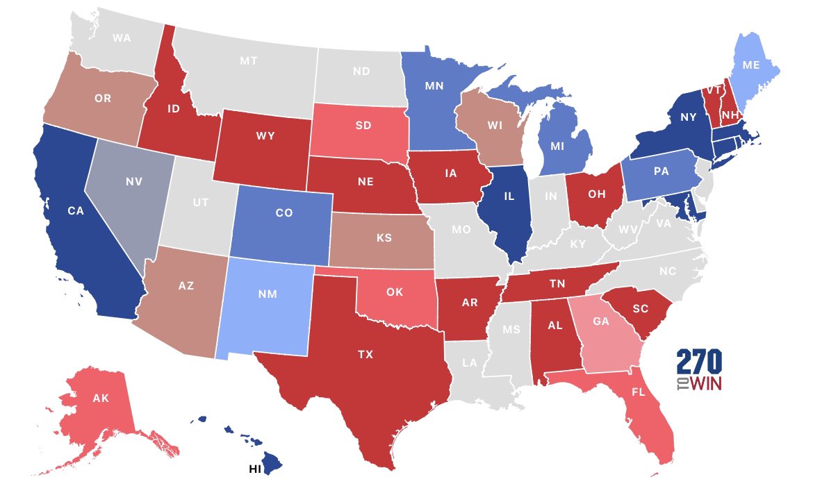 Updated All American Politics GOVERNORS Predictions:

As of 9 October 2022