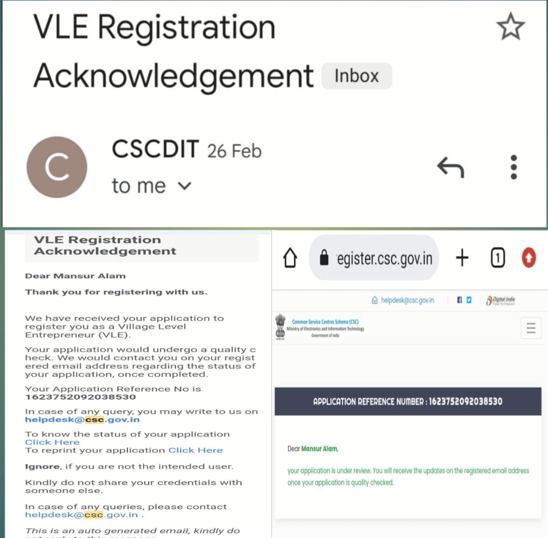 mansur786m's tweet photo. 26 FEB-2022 I had applied to get CSC ID. My Application Reference No is 1623752092038530 today is 09 Oct -2022 till now my  Application  is not Approve.  Please consider my Application as soon as possible. https://t.co/BQr2txGwRo