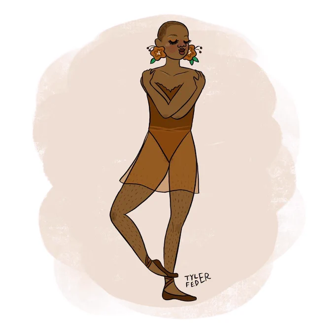 D is for dark skin!  #drawtober #inktober #bodtober 