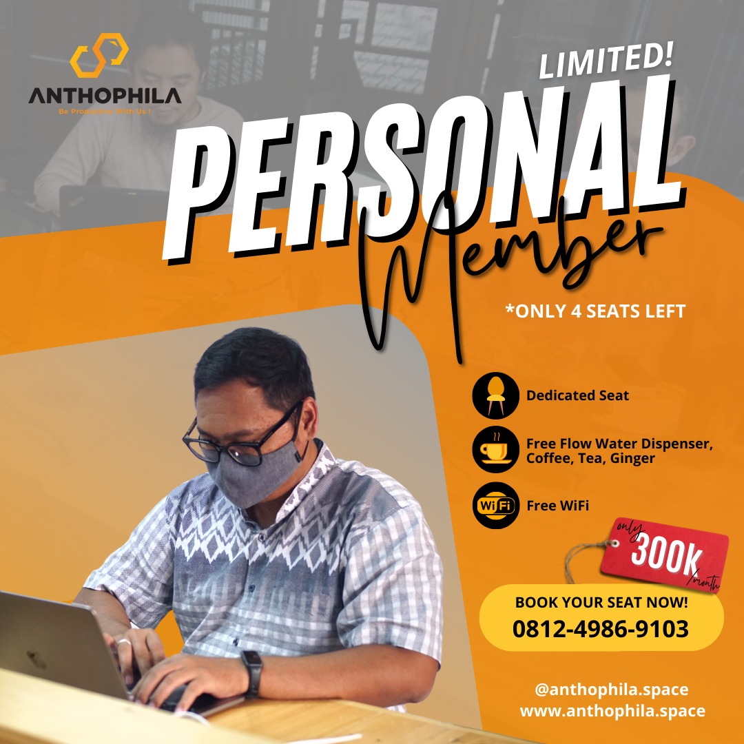 LIMITED SEATS FOR PERSONAL MEMBER!
Cuma tersisa 4 kursi aja nih, Sobat Produktif...

info selengkapnya bisa kontak kita via whatsapp ya
0812-4986-9103