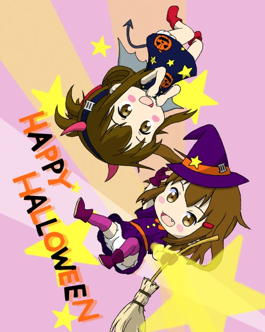 去年のハロウィン絵今年も何か描くかなー 