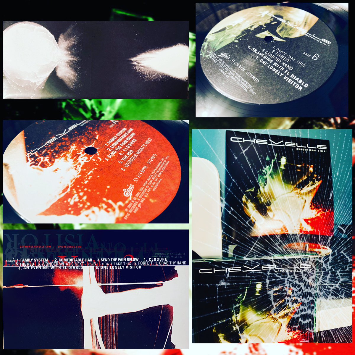Stesspac's tweet photo. Cheers to Chevelle on the 20th Anniversary of their sophomore smash album Wonder What’s Next!

Top 5: Comfortable Liar, The Red, Don’t Fake This, One Lonely Visitor and Wonder What’s Next.
@ChevelleInc @ChevelleLyrics @vinyl_for_life @LarrySpinsVinyl #Chevelle #vinyl https://t.co/R4rYTicpKX
