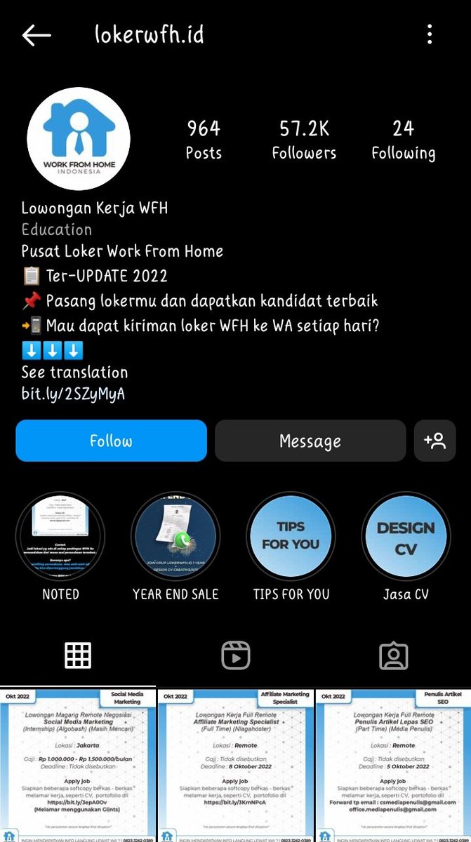 worksfess's tweet photo. Work! Buat yang cari loker WFH / Remote, aku nemu ini. Barangkali yang kalian cari ada di sinii https://t.co/4ygVHrO4bO