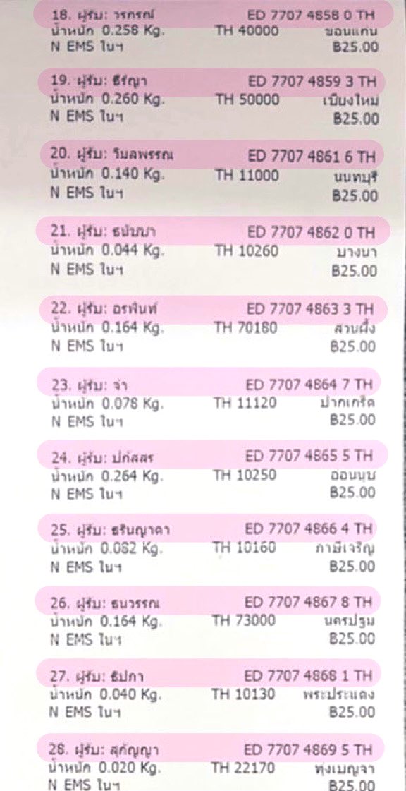 Jellysparrow2's tweet photo. เลขแทร็กรอบส่งวันที่ 8/10/65
ขอบคุณคุณลูกค้าที่อุดหนุนคับ 🙇♀️🤍 หากได้รับสินค้าแล้วรบกวนถ่ายวีดิโอ และตรวจสอบด้วยนะค้าบ ถ้าได้รับของไม่ครบหรือได้รับผิดไป สามารถแจ้งได้ทาง dm คับ 💕🤲🏻 เลขแทร็กไม่ชัดเจนหรือหาเลขแทร็กไม่เจอ สอบถาม dm ได้ค้าบ #jellsupdate https://t.co/HK8dUffHqH