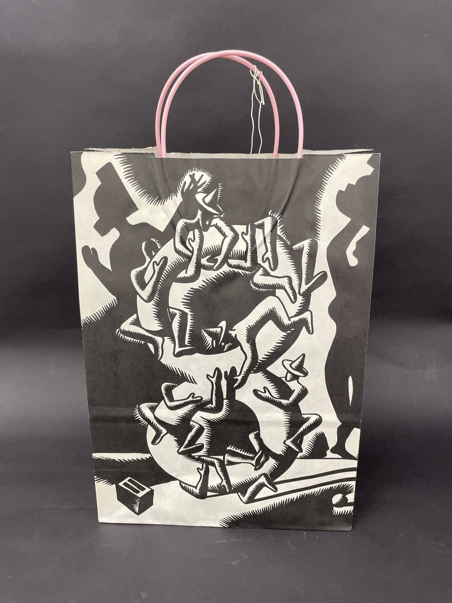 281/365: This illustration was designed by American artist Mark Kostabi for Bloomingdale's in 1986. The shadowed image features his characteristic faceless figures. 