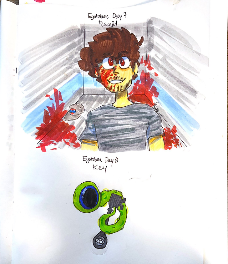 DjmonbonT's tweet photo. Days 7 and 8 of Egotober! Peaceful and Key! I had some issues with these two, was just very tired bbb, but it's okay! got them out huaaheua, excited for tmmrw o-o <3
#jacksepticeye #chasebrody #antisepticeye #septiceyesam #jseegos #egotober #septicart #jacksepticeyeart https://t.co/nDCpjijiNI