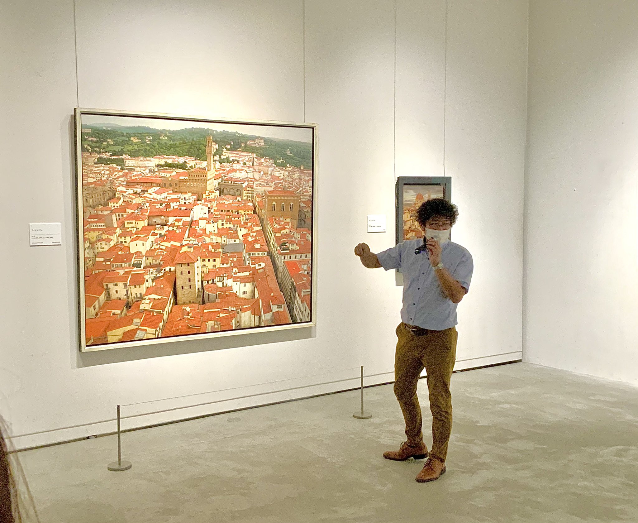 【夕顔に虫図】川端皐白 2641 掛け軸　肉筆 夕顔に虫図】川端皐白 2641 掛け軸 肉筆 夕顔に虫図】川端皐