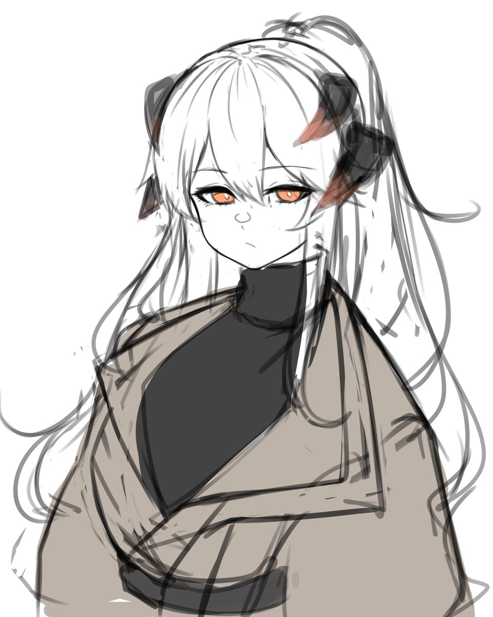 メイドケルシーとサリア描いてる 