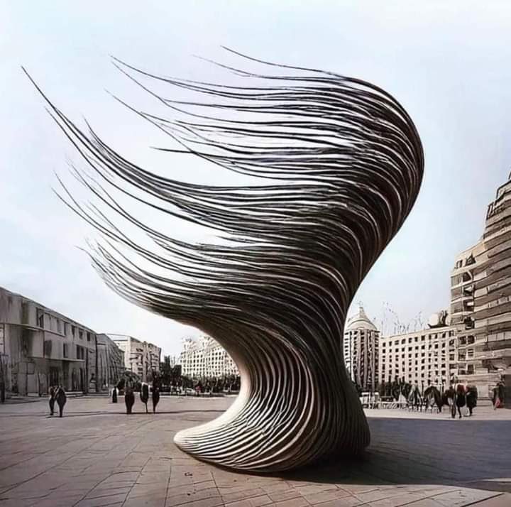 doctormacias's tweet photo. El arquitecto y escultor TimFu imaginó esta escultura para la "Plaza de Teherán del futuro. "Ella simboliza el futuro de la mujer iraní libre." https://t.co/Fo9roCuYMz