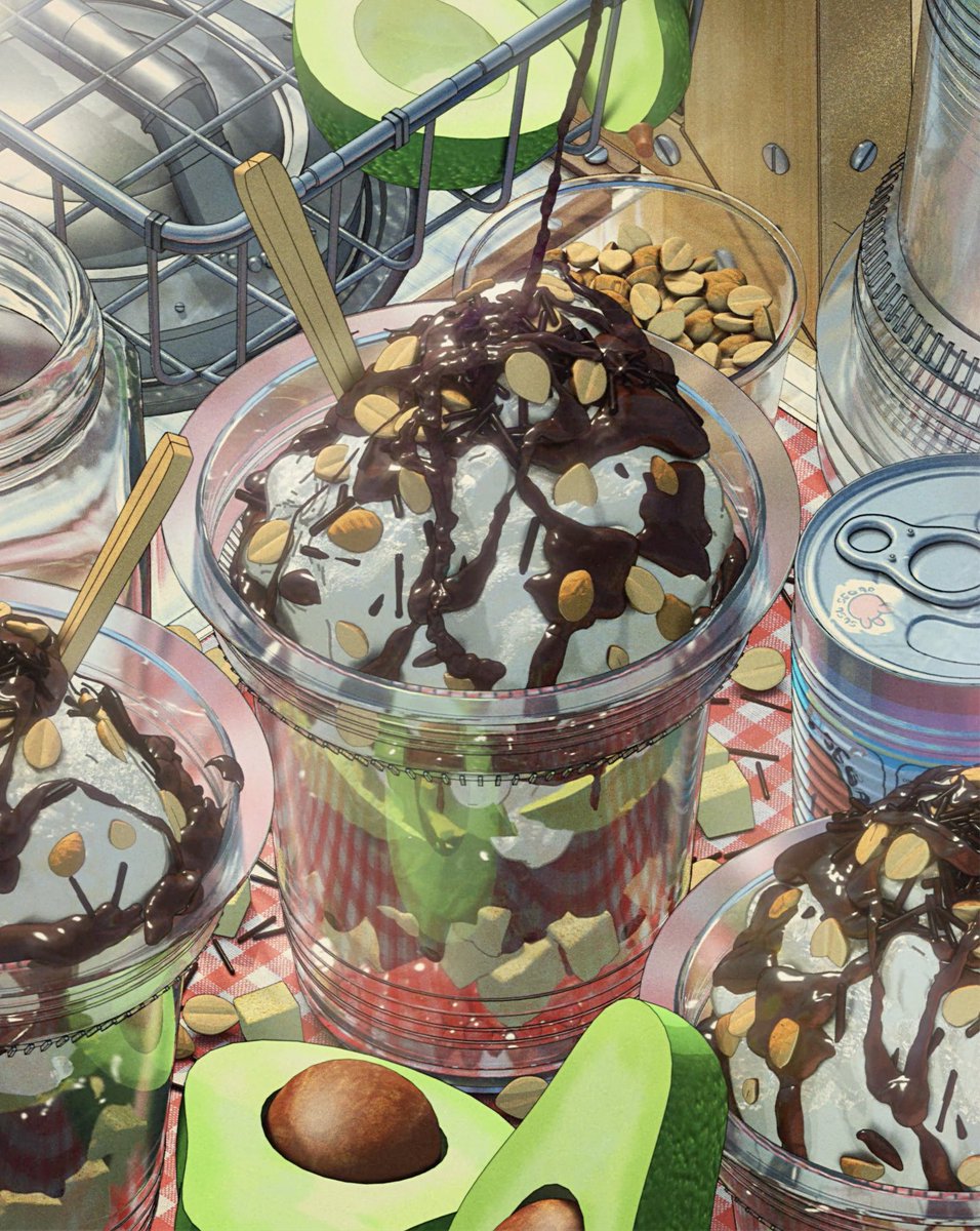 rubahitam's tweet image. “Es Podeng”, 3d artwork created in Cinema 4D.