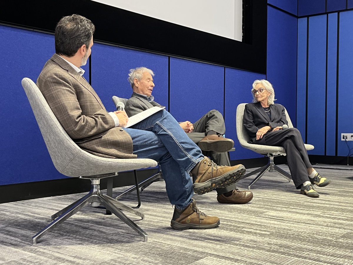 It was an absolute privilege and joy to welcome Michael Roemer and Brooke Adams for a conversation with @BilgeEbiri in our cinema between 35mm screenings of VENGEANCE IS MINE and THE PLOT AGAINST HARRY. “What inspired this film, Michael?” “Despair.”