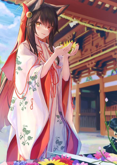 ケモ耳巫女さん🦊⛩
#3連休はフォロワーさんが増える