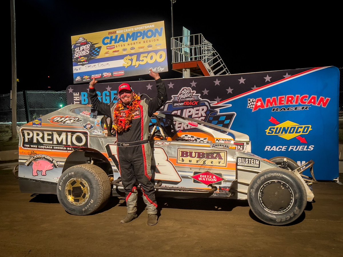 ShortTrackSS's tweet image. Steve Davis is the 2022 STSS Crate 602 Sportsman – Precision Hydraulic &amp;amp; Oil North Region Champion!