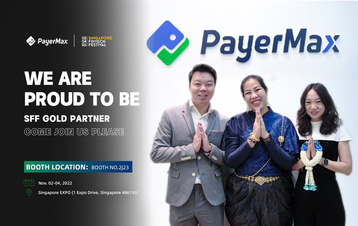 PayerMax_Global's tweet photo. As one of the strongest new contenders in the payments space, PayerMax will make its first Asia debut at the @sgfintechfest in November this year and is a proud gold sponsor of this event! 
Visit booth 2J23 inside the Singapore Expo and connect with our executives and experts!🌟 https://t.co/xENdYLWwJi