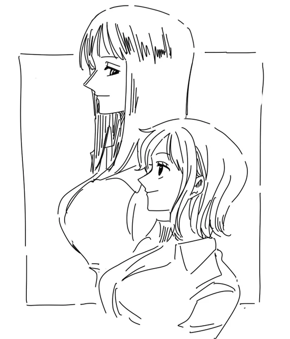 ナミロビいつもと線画変えてみた 